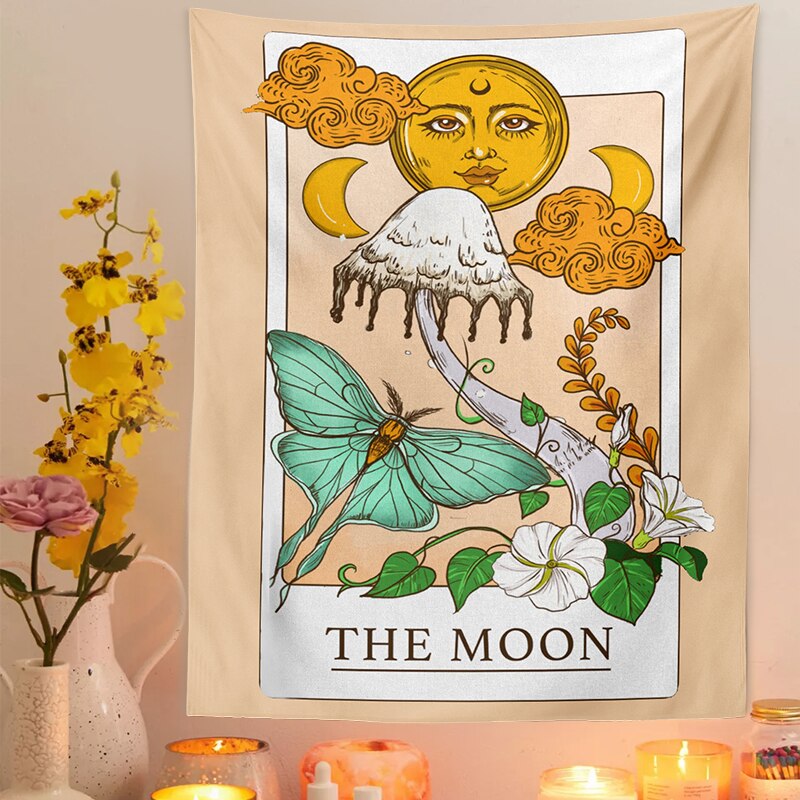 Tarot Mushroom Themed Tapestry