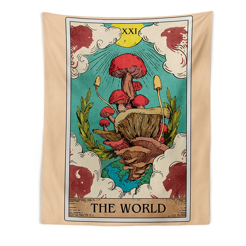 Tarot Mushroom Themed Tapestry
