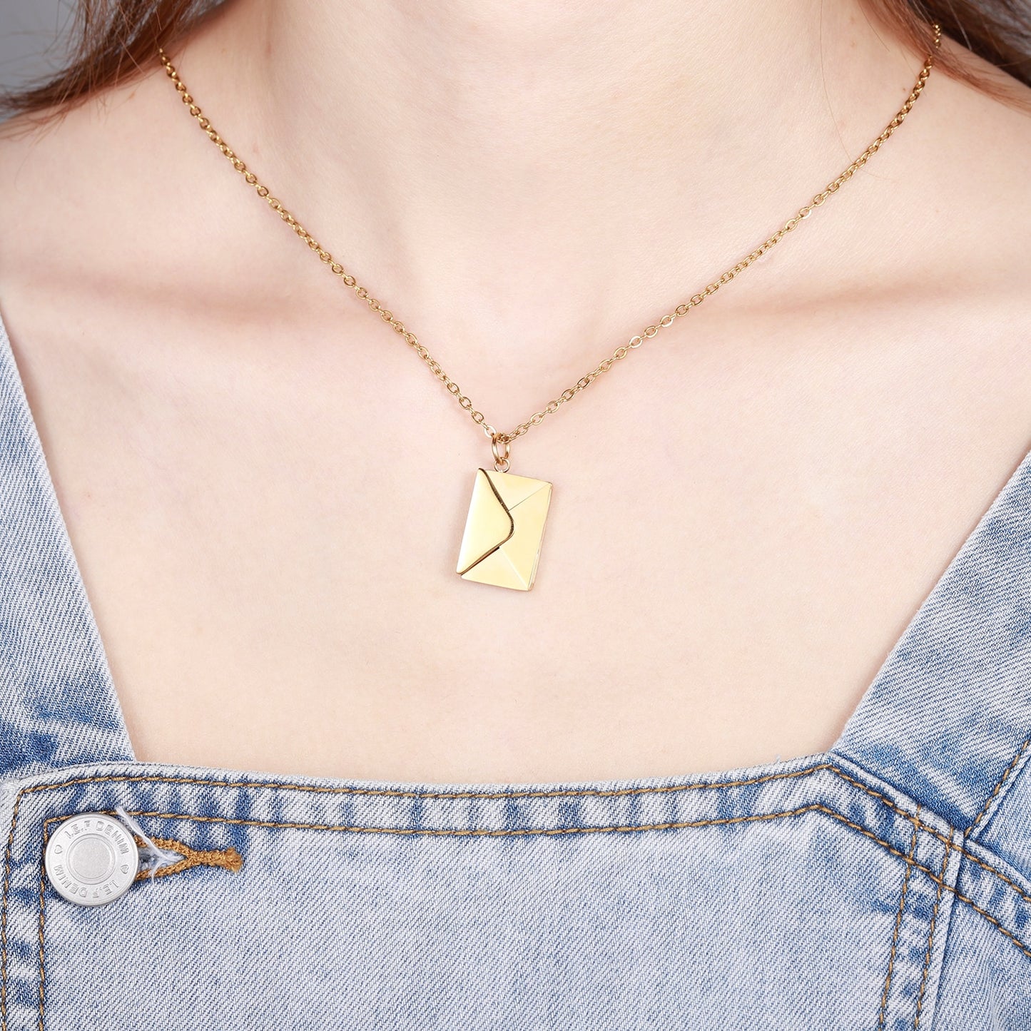 Envelope Pendant Necklace