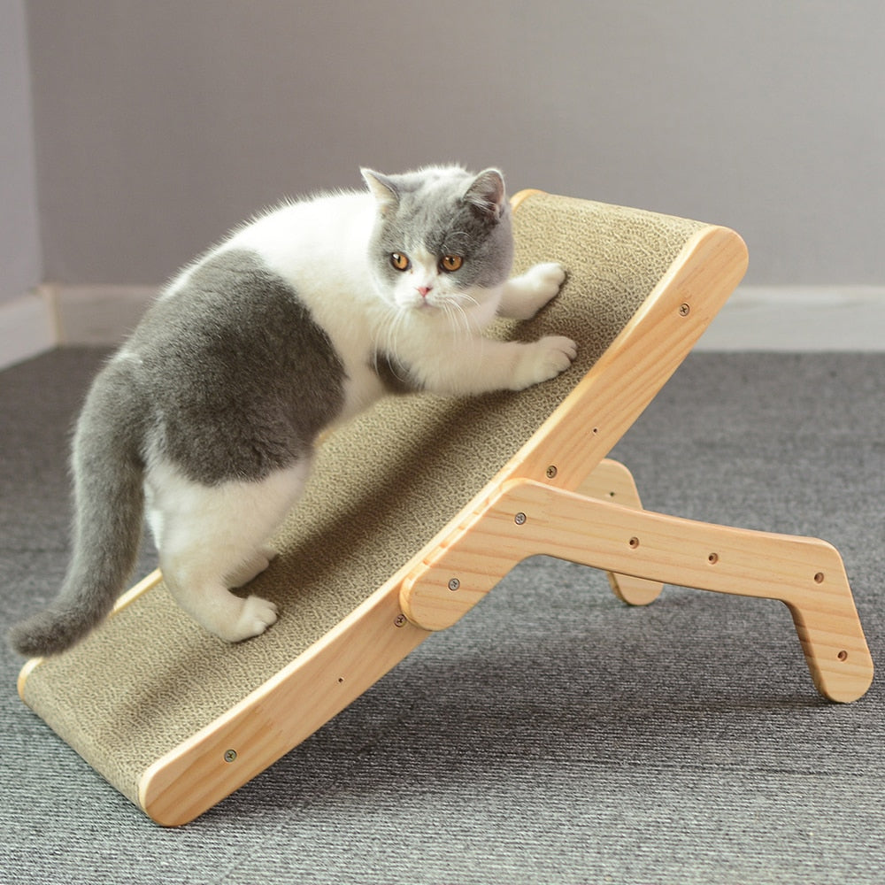 Wooden Cat Scratcher Bed